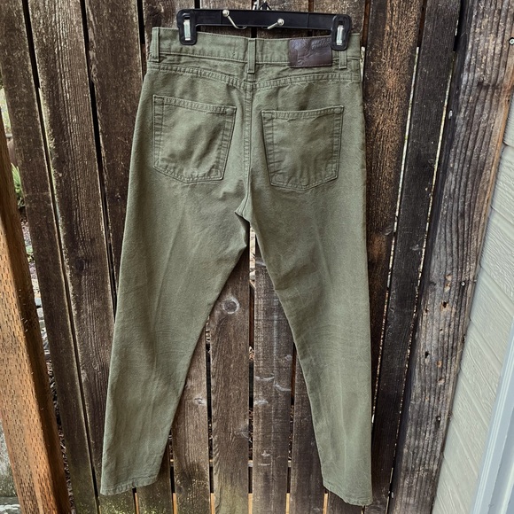 Naked & Famous Wm’s Raw Selvedge Army Green Duck Canvas Pants Sz 28 - Picture 10 of 15